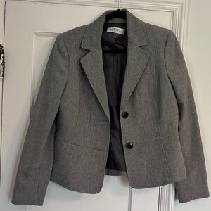Kasper Women's Gray Two-Button Tailored Blazer